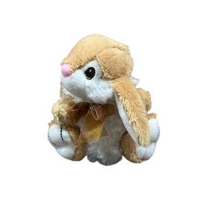 Dan Dee Tan Rabbit Plush Lop Ear Bunny Stuffed Animal Looking Away Easter White